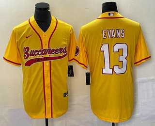 Men's Tampa Bay Buccaneers #13 Mike Evans Gold With Patch Cool Base Stitched Baseball Jersey,We sell and wholesale Men's Tampa Bay Buccaneers #13 Mike Evans Gold With Patch Cool Base Stitched Baseball Jersey on line form chian!